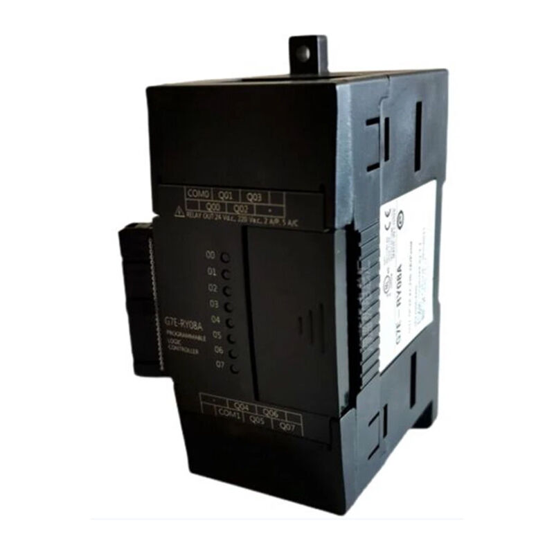 New Original G7E-RY08A G7E series PLC relay output expansion module with 8 output points. It extends PLC control ports to drive contactors, solenoid valves and other on-site actuators. Features relay contact output, strong load capacity 