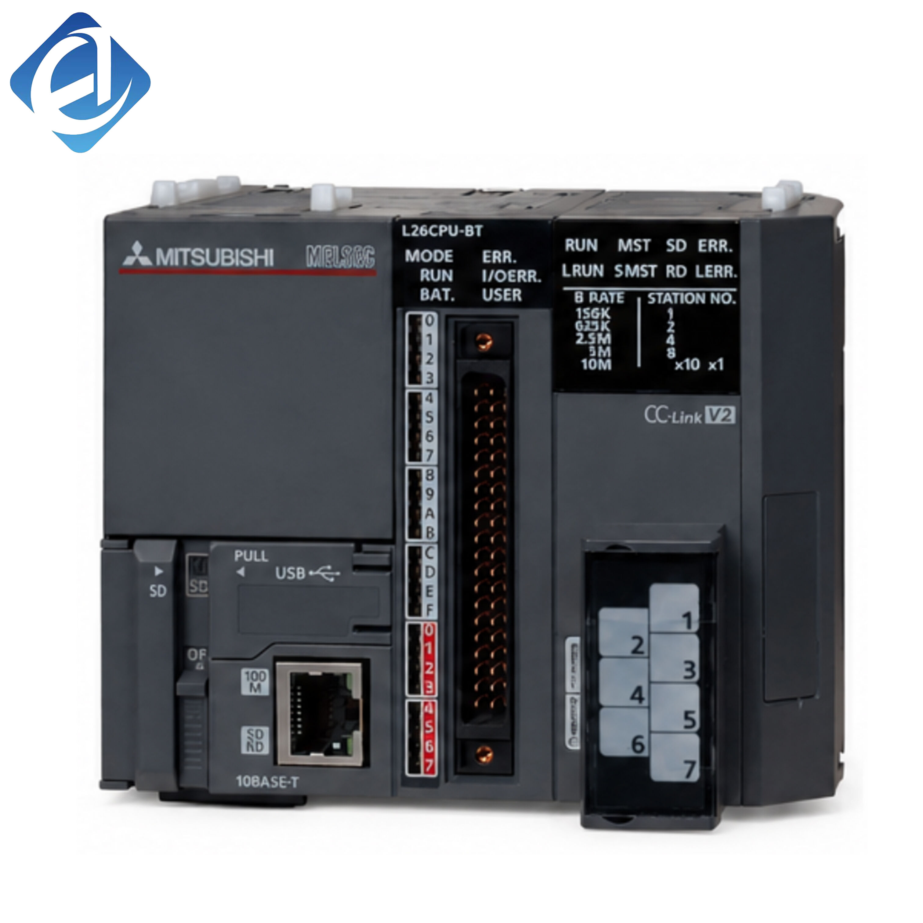 New Original L26CPU-BT-SET L series CPU unit with built-in Ethernet. Executes control programs, processes data and communicates with devices
