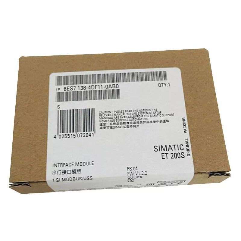 New Original 6ES7 138-4DF11-0AB0 6ES7138-4DF11-0AB0 SIMATIC ET200S counter module for distributed I/O systems. Used for position & speed detection in automation. Features 2 channels, 500kHz counting,