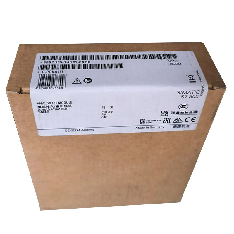 New Original 6ES7 335-7HG02-0AB0 6ES7335-7HG02-0AB0 analog I/O module for Siemens SIMATIC S7-300 series. Features high-precision signal processing, isolated input/output, anti-interference design and stable performance. 