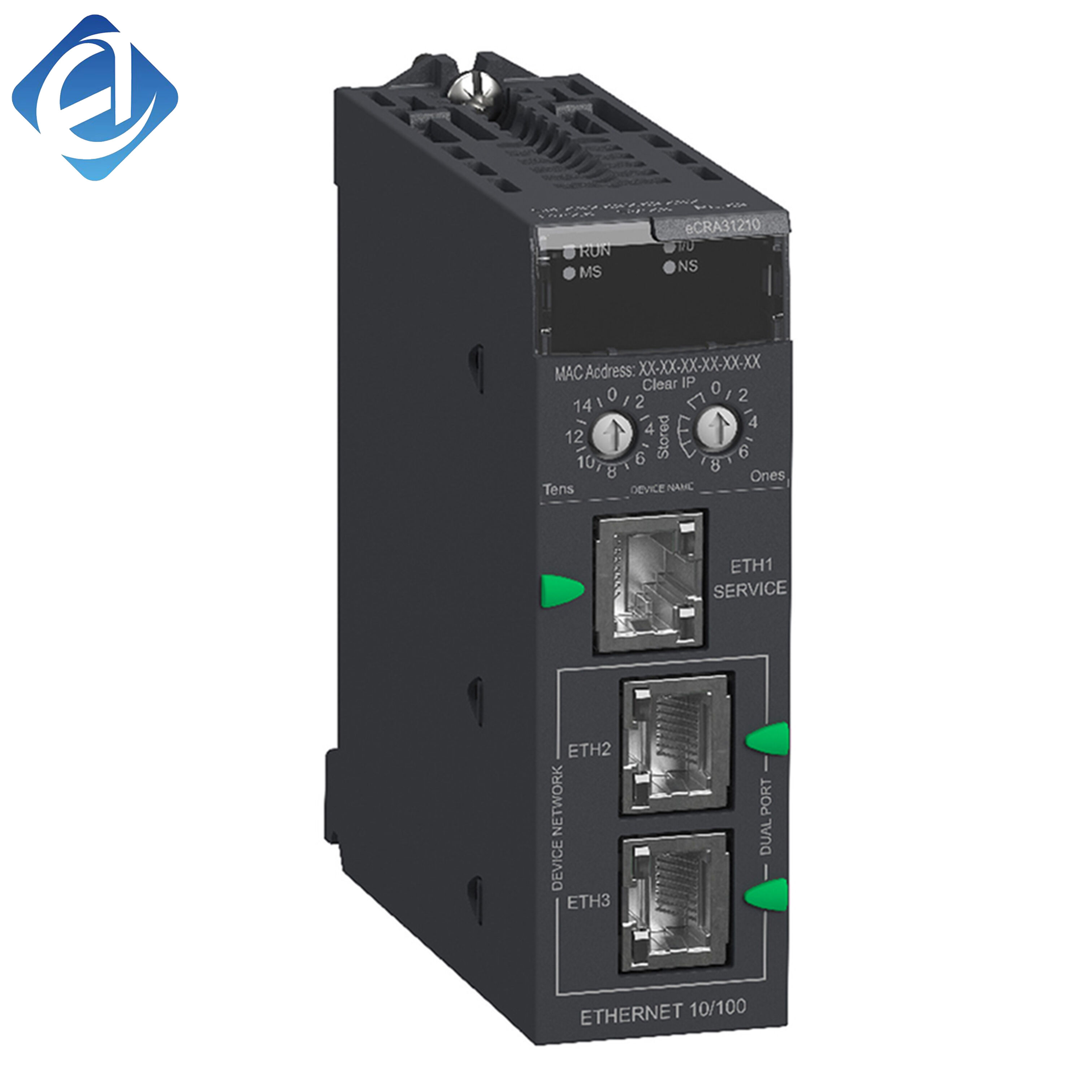 New Original BMECRA31210 Modicon M580 remote adapter module. Stable Ethernet communication, efficient data transmission, reliable system expansion, strong anti-interference performance