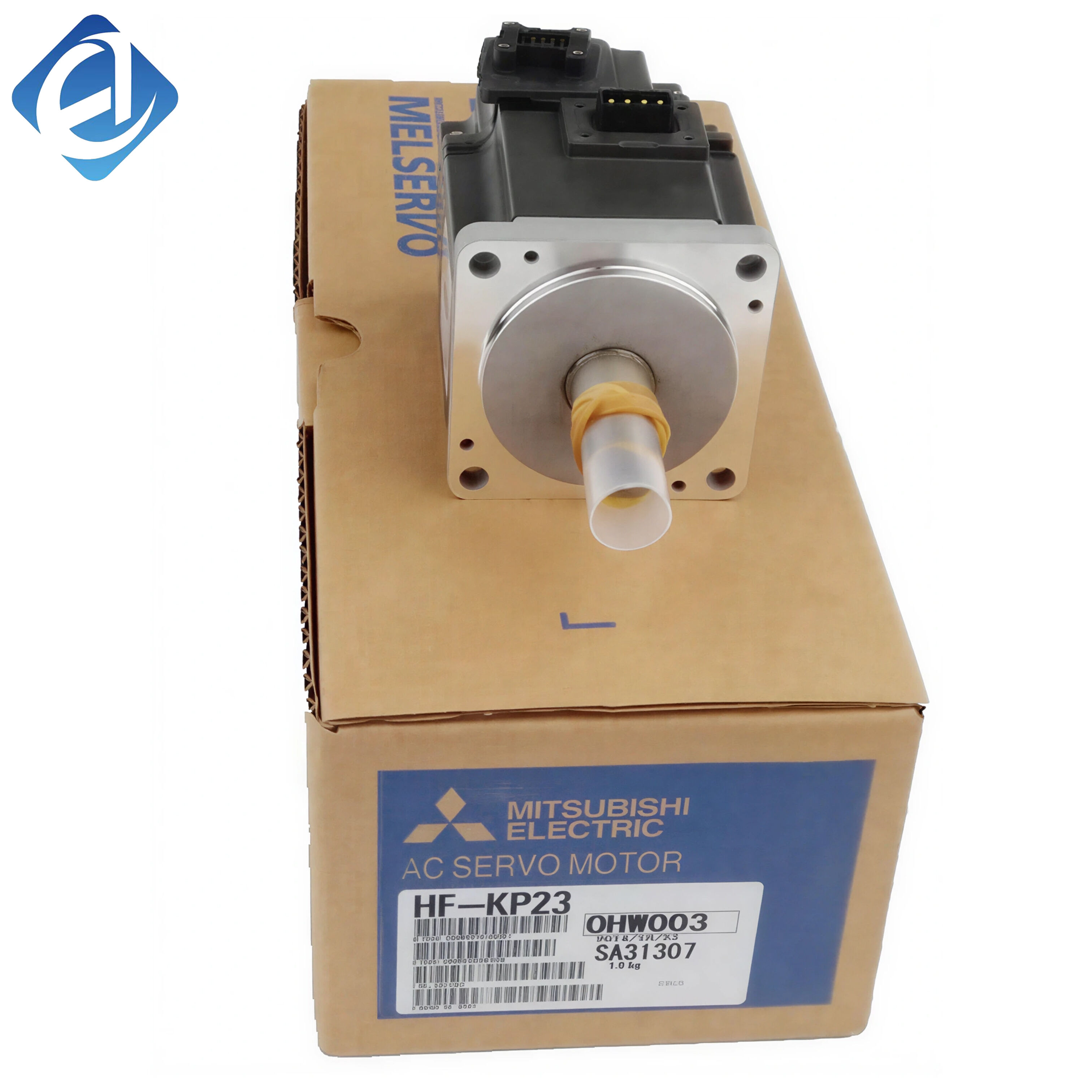Új, eredeti HF-KP23 HF‑KP sorozatú alacsony teljesítményű, kompakt szervomotor, 200 W teljesítmény, nagy pontosságú pozicionálás, kis méretű és könnyű kivitel, tökéletesen illeszkedik az MR‑E/MR‑J3 sorozatú szervohajtóművekhez.