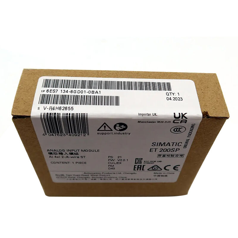 New Original 6ES7 134-6GD01-0BA1 6ES7134-6GD01-0BA1 analog input module for Siemens SIMATIC ET200SP series. Features 2-channel high-precision voltage/current input, electrical isolation and fast signal acquisition. 