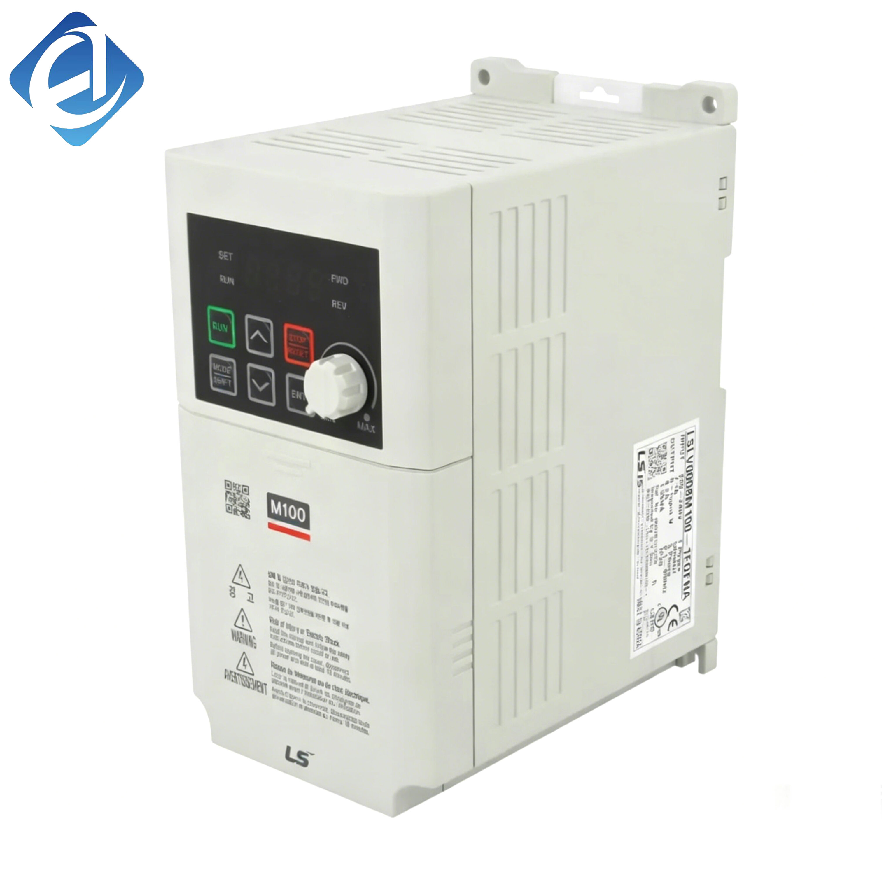 New Original LSLV0008M100-1EOFAN M100 series 0.75kW single-phase inverter. It adopts compact design, supports V/F control and multiple safety protection functions. Featuring low noise and stable speed regulation