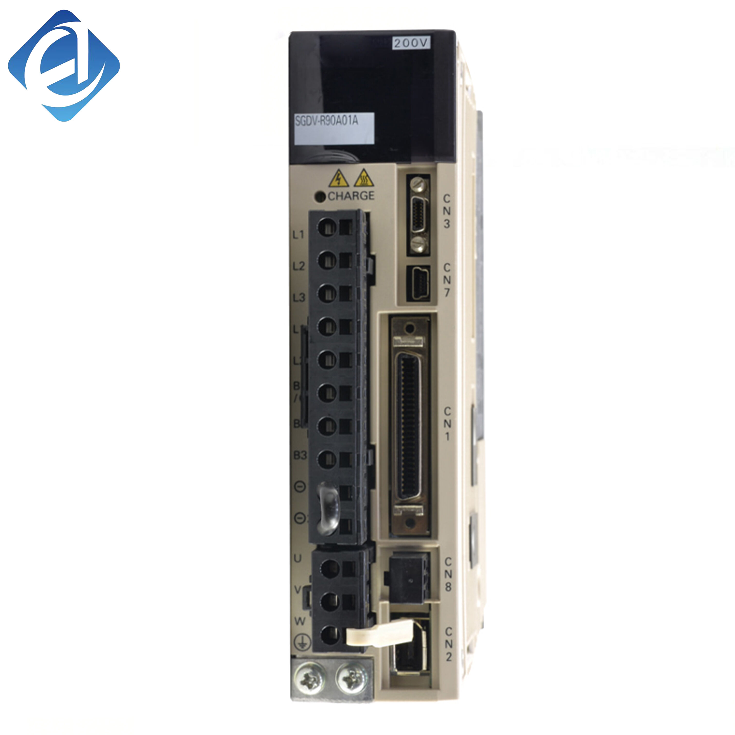 New Original SGDV-R90A01A Yaskawa Sigma V SGDV series servo drive, used to support servo motor for precise position, speed and torque control in compact industrial automation motion systems.