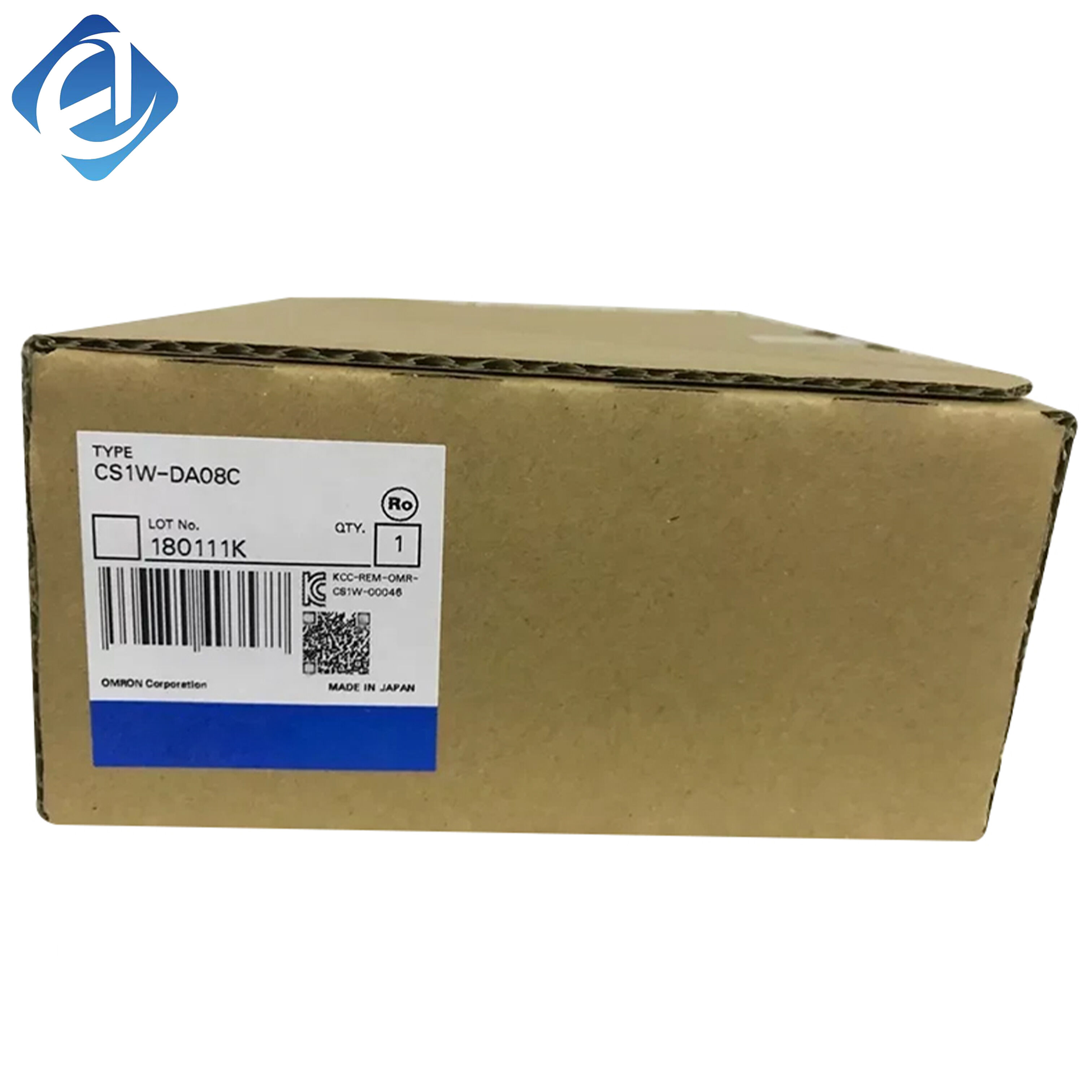 Ny original CS1W-DA08C-analog utgångsmodul från Omron CS1W-serien, kompatibel med CS1-seriens PLC för omvandling av digitala signaler till analog spännings- och strömutgång i industriella styrsystem.