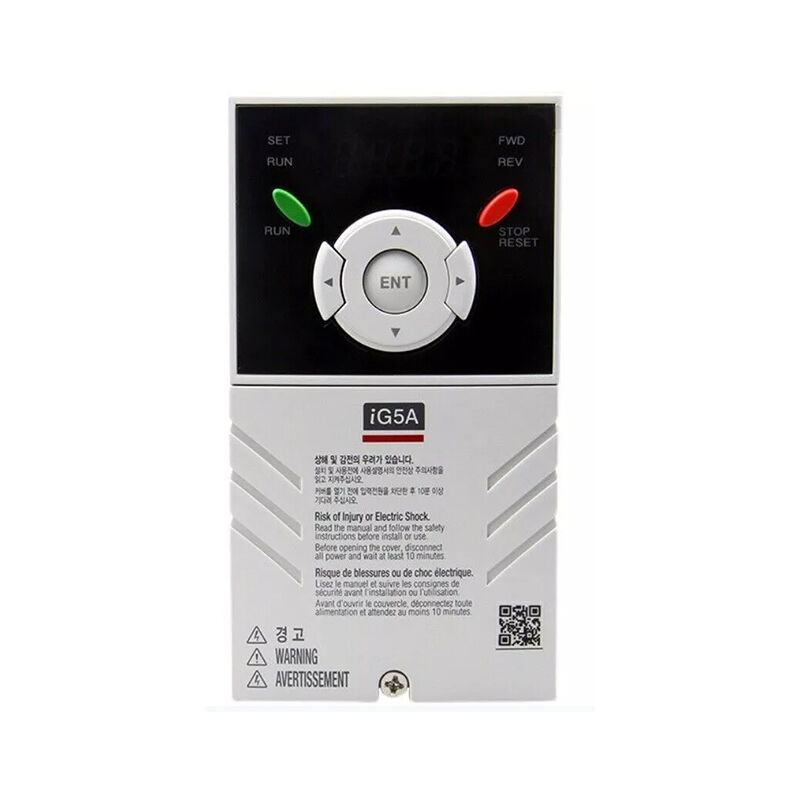 New Original SV004IG5A-2 IG5A series 0.4kW single-phase compact inverter. It adopts V/F control mode, with low noise operation and complete overvoltage, overcurrent and overload protection. Small size and simple parameter setting