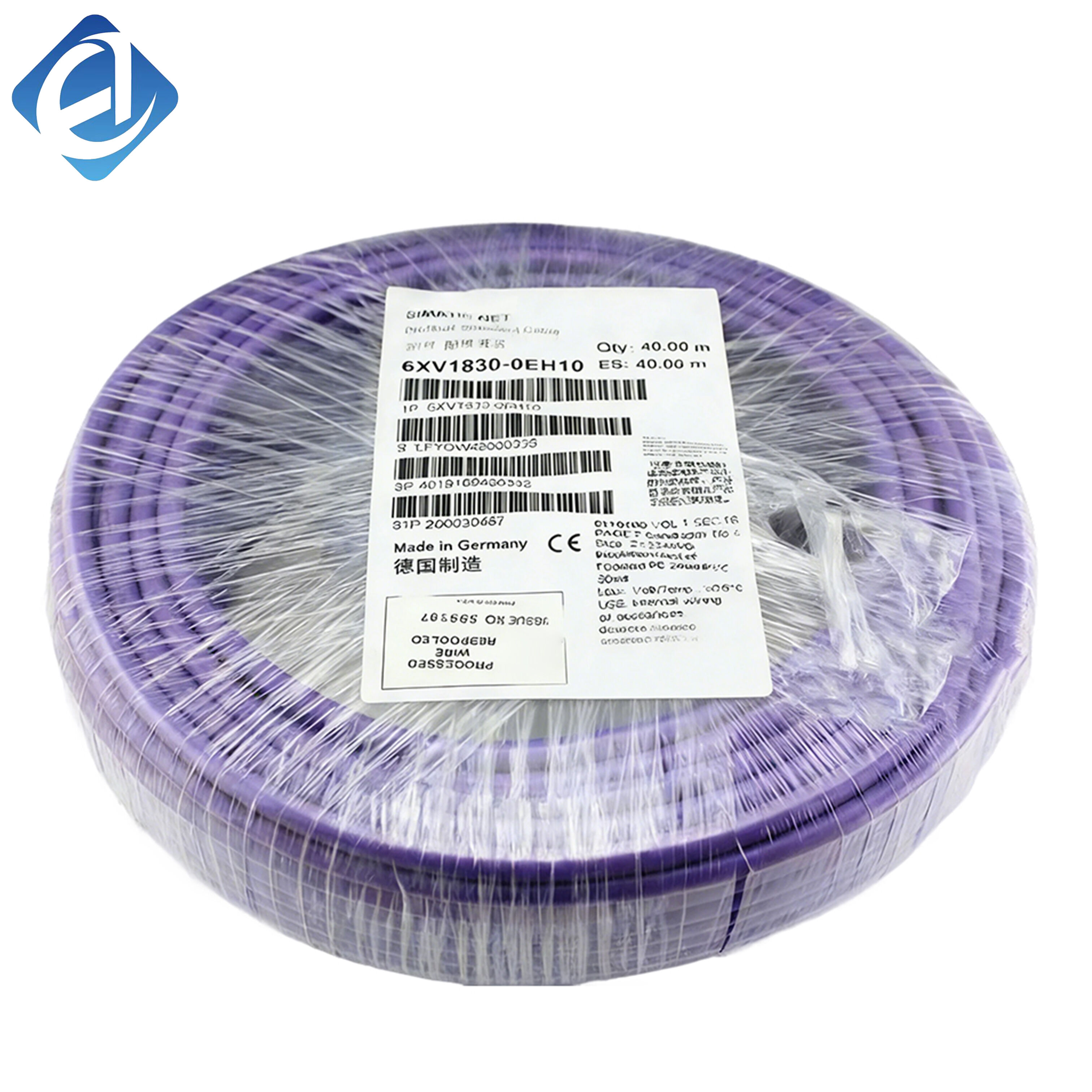 New Original 6XV1830-0EH10 PROFIBUS DP communication cable. Twisted pair shielded wire, strong anti-interference performance, stable long-distance signal transmission, special for field bus networking of PLC, inverters 