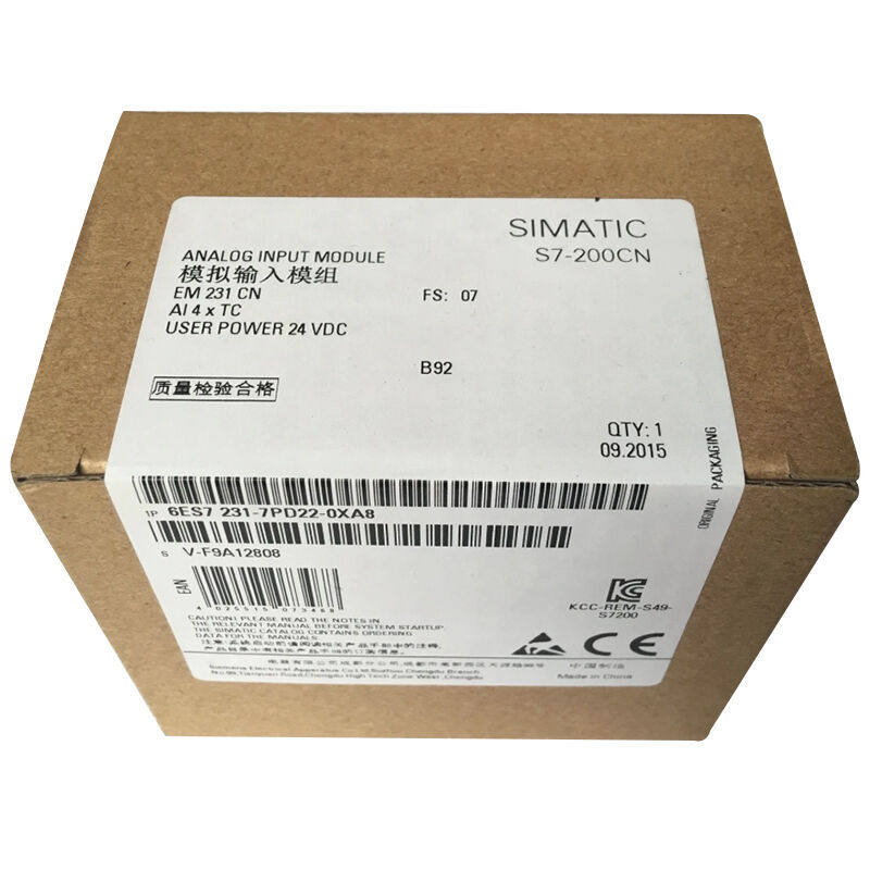 New Original 6ES7 231-7PD22-0XA8 6ES7231-7PD22-0XA8 thermocouple input module for Siemens SIMATIC S7-200 series PLC. Provides accurate temperature measurement, electrical isolation, and stable signal acquisition. 