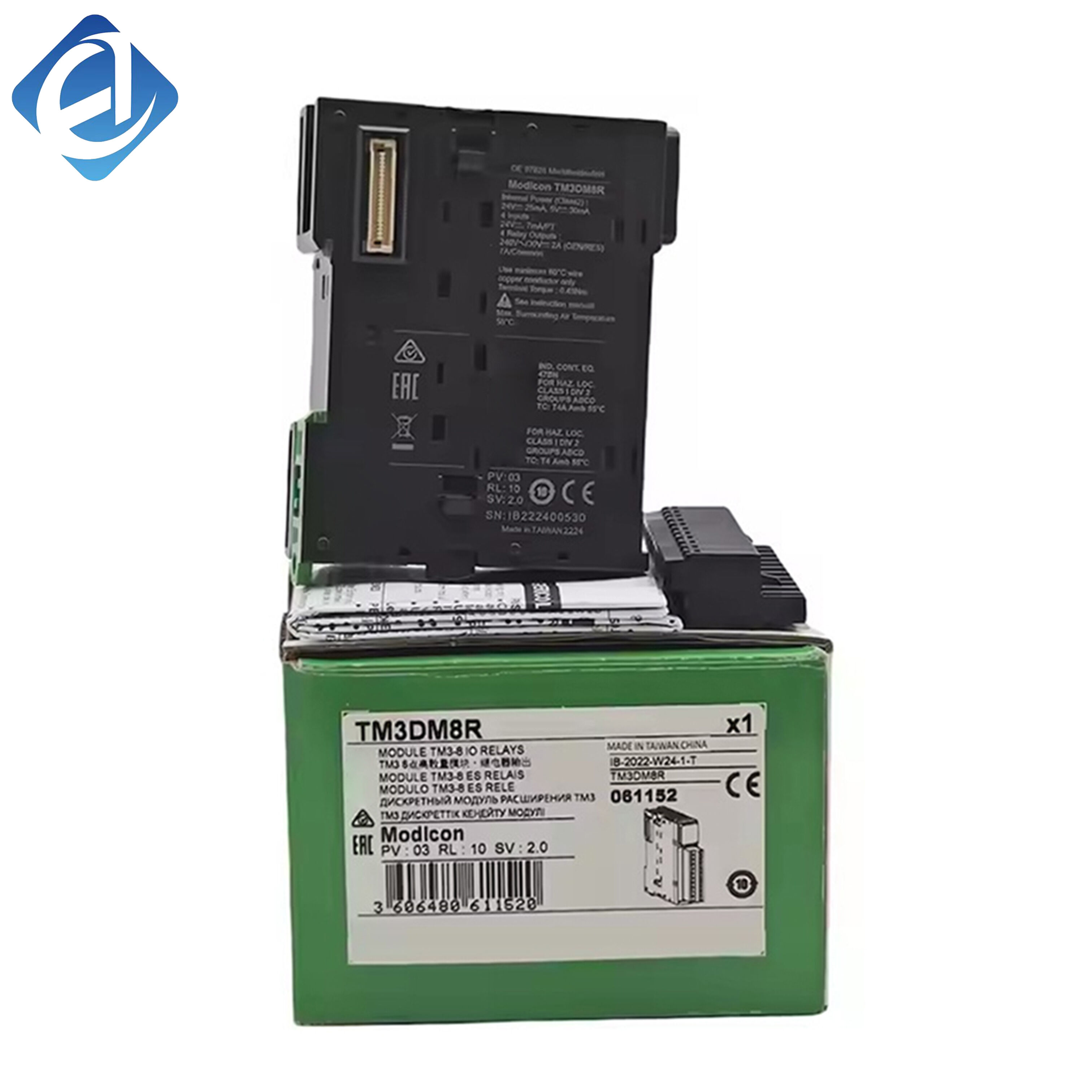 New Original TM3DM8R Modicon TM3 series mixed digital I/O module. 8-point integrated input and relay output design, stable signal transmission and reliable performance. Compact structure, easy installation
