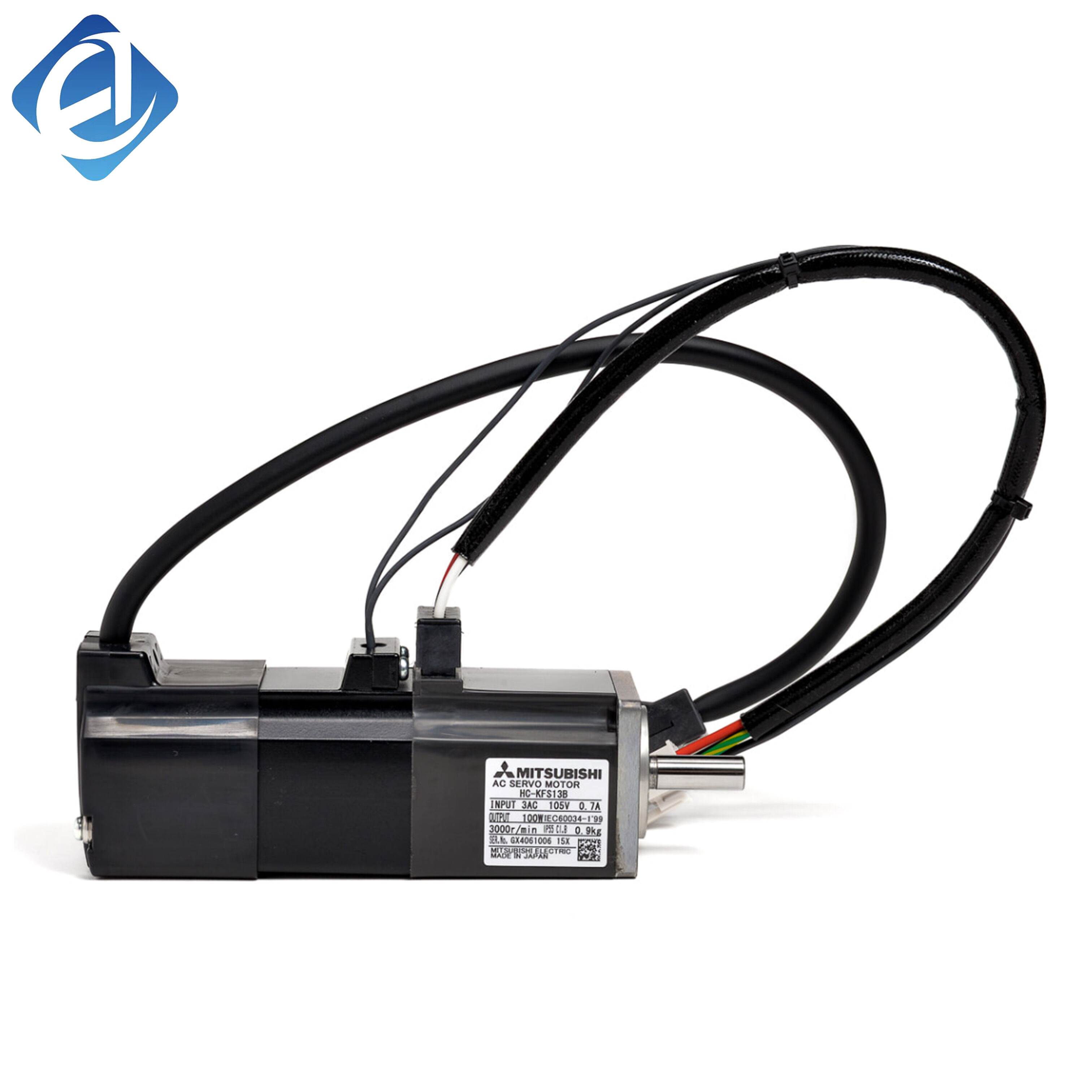 Nový originálny kompaktný striedavý servomotor série HC-KFS13B HC-KFS, 0,1 kW s integrovanou brzdou. Vyznačuje sa vysokou presnosťou polohovania, nízkou hlučnosťou, stabilným výstupným krútiacim momentom a trvanlivým výkonom.