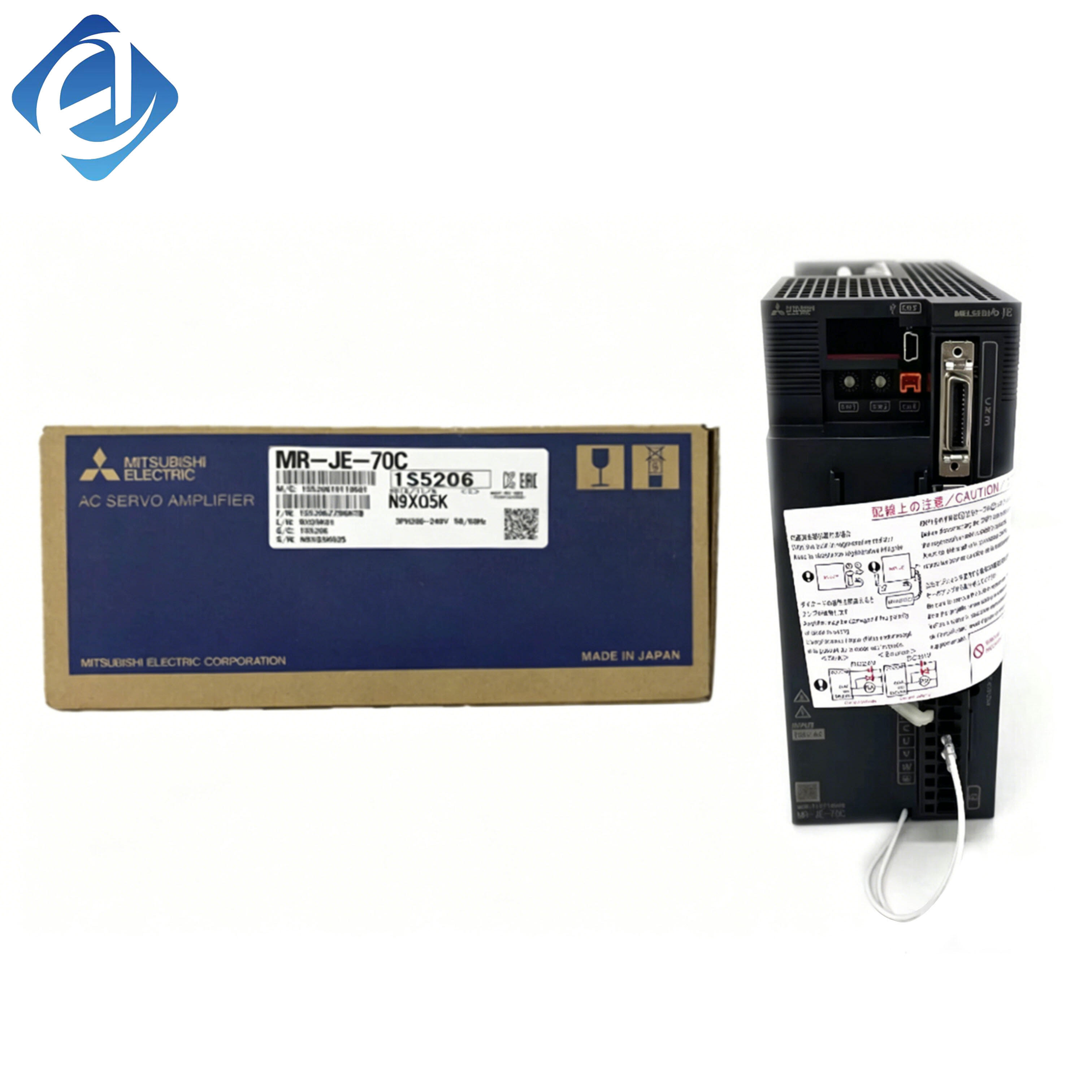 New Original MR-JE-70C is MELSERVO-JE series 700W servo drive. It supports precise positioning, speed and torque control, with high response performance and built-in multiple protection functions. Compact design