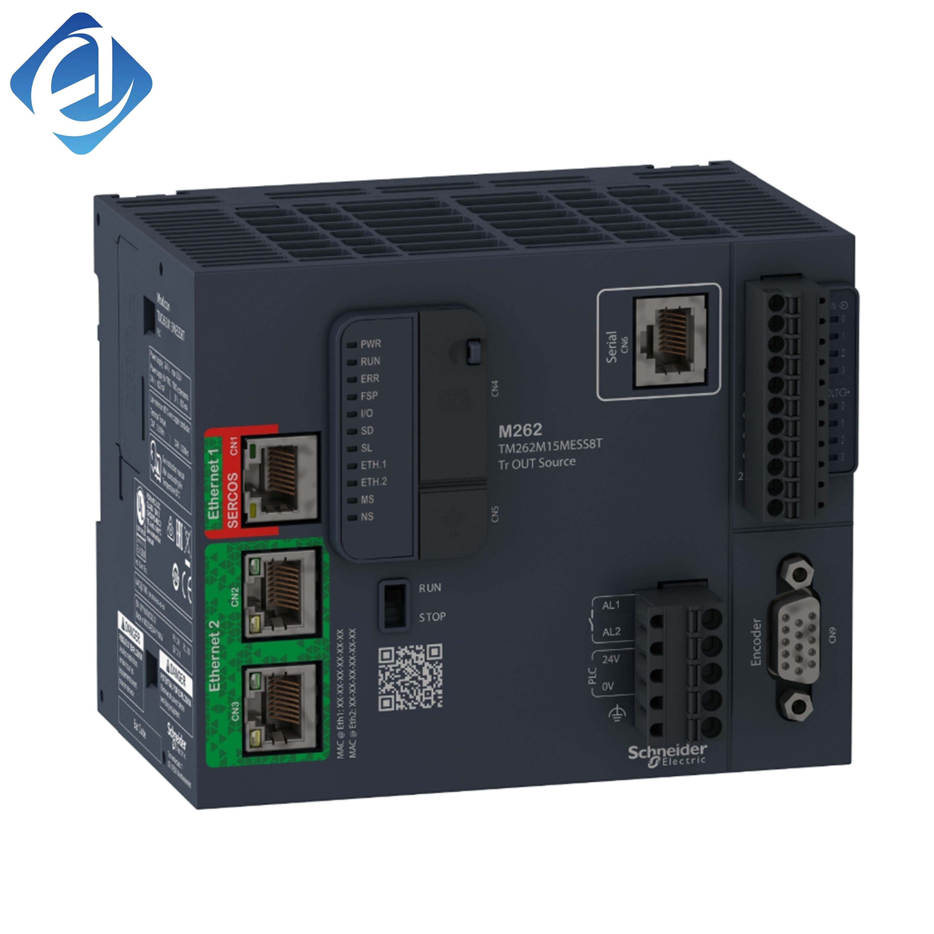 New Original TM262M15MESS8T Modicon M262 PLC. Multi-channel Ethernet communication, high-speed logic operation, strong motion control performance, compact structure, stable anti-interference