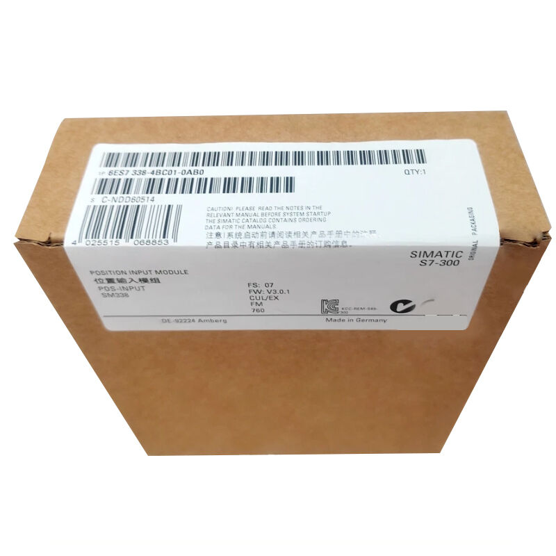 New Original 6ES7 338-4BC01-0AB0 6ES7338-4BC01-0AB0 signal module for Siemens SIMATIC S7‑300 series PLC. Designed for position and speed detection, supports encoder signals, high‑precision signal acquisition and electrical isolation.