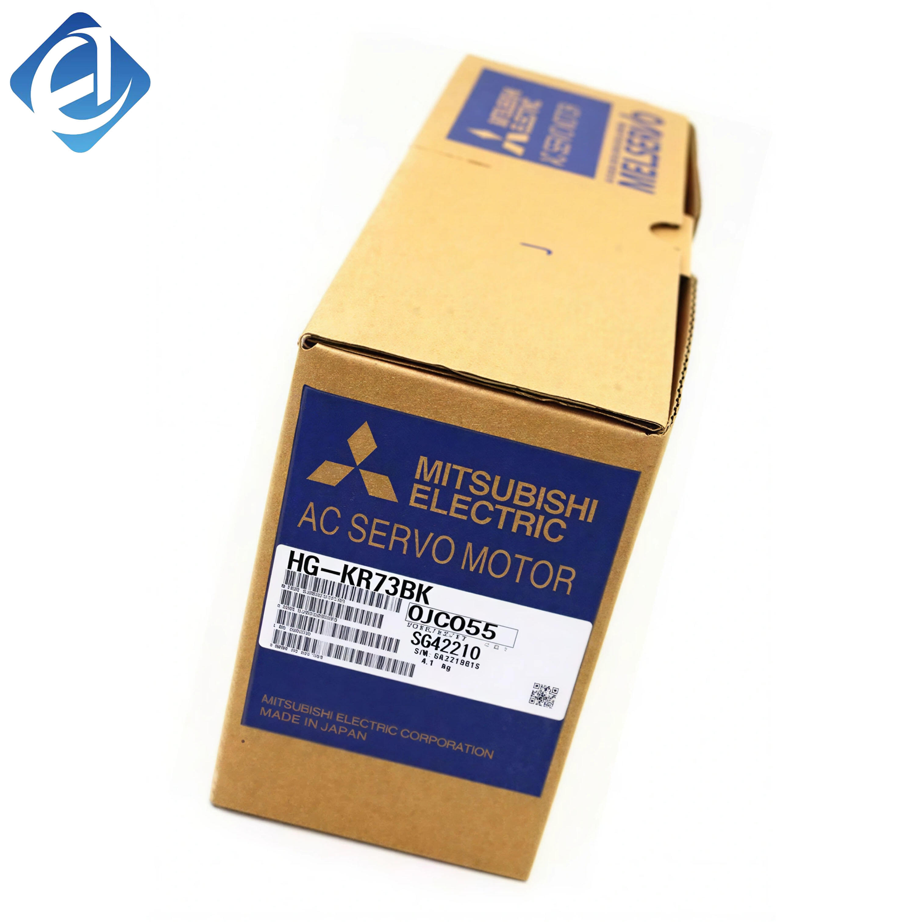 New Original HG-KR73BK is HG-KR series 750W brake type servo motor. It features high precision, low inertia, stable operation and built-in brake structure. Matches perfectly with Mitsubishi servo drives