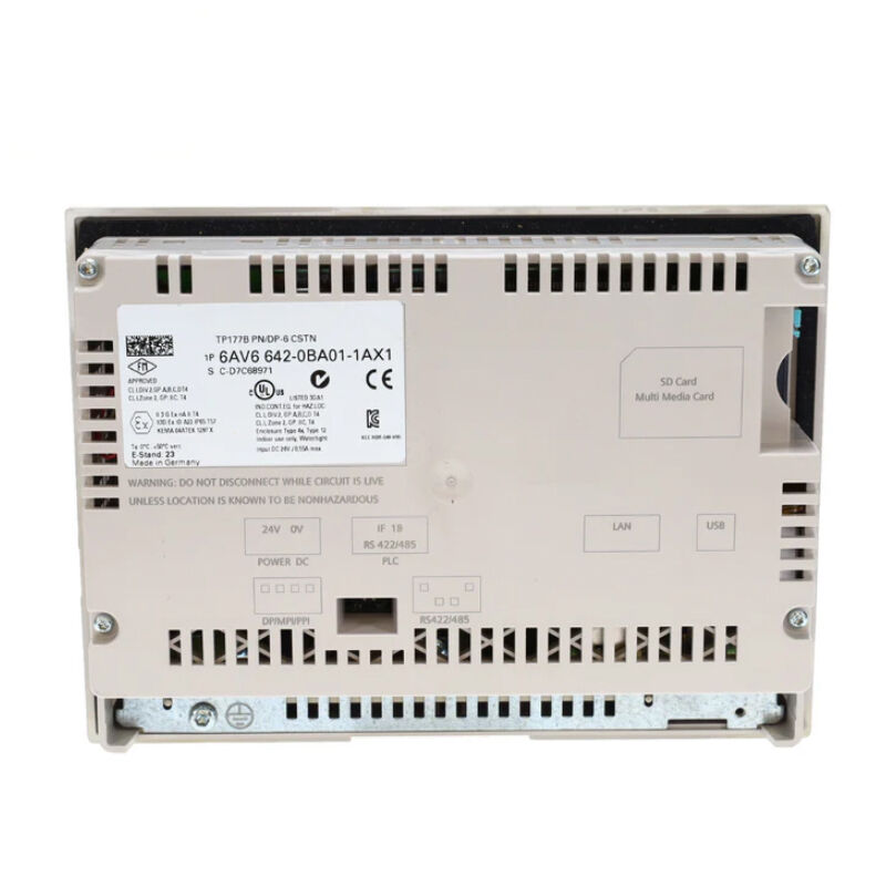 New Original 6AV6 642-0BA01-1AX1 6AV6642-0BA01-1AX1 TP177B touch HMI. Achieves intuitive human-machine operation, real-time parameter viewing and fault alarm display, stable communication with PLC, suitable for industrial machinery
