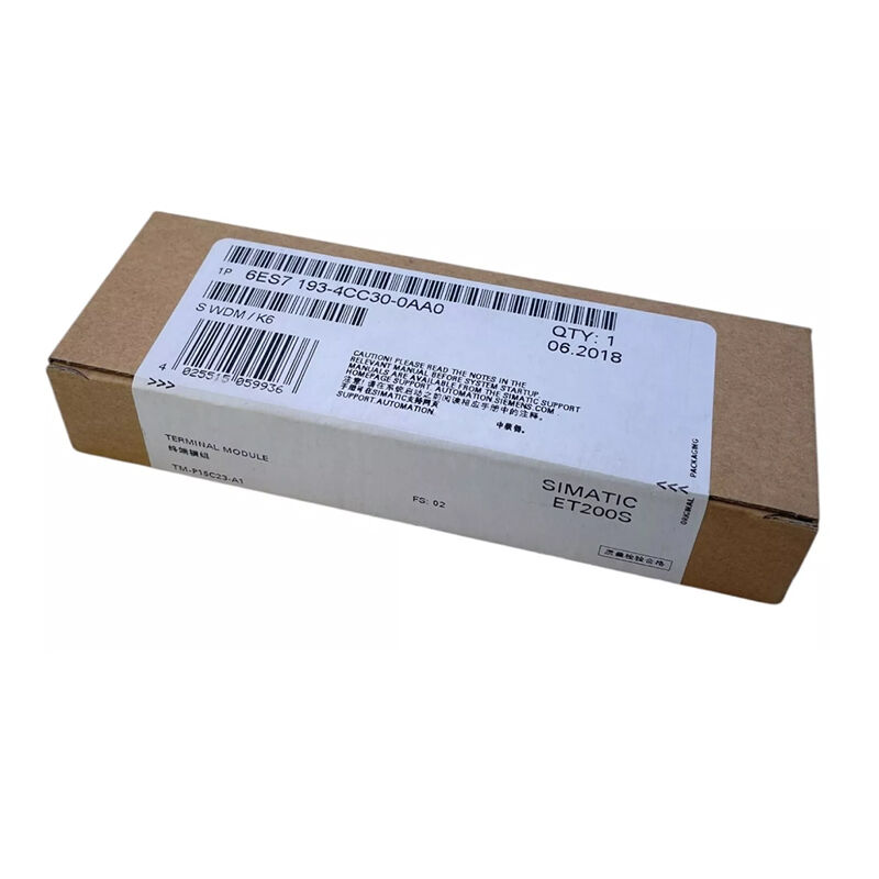 New Original 6ES7 193-4CC30-0AA0 6ES7193-4CC30-0AA0 terminal module for Siemens SIMATIC ET200S series. Designed for easy wiring and signal connection, with compact structure, reliable contact, and strong compatibility. 