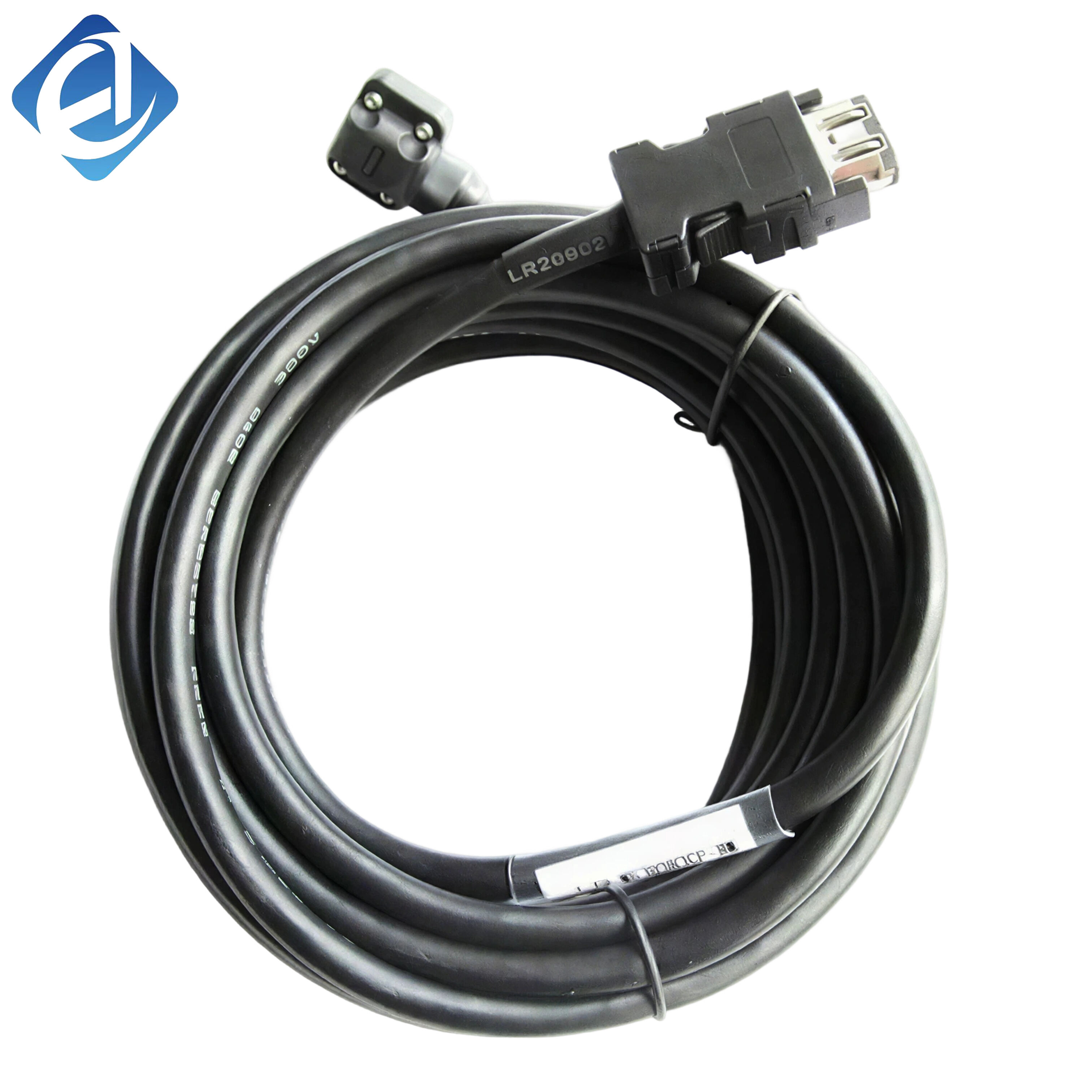 New Original MR-J3ENCBL5M-A1-H 5-meter encoder cable for MR-J3 series servo systems. Transmits encoder signals stably, connects servo motor and drive, used for signal transmission in industrial 
