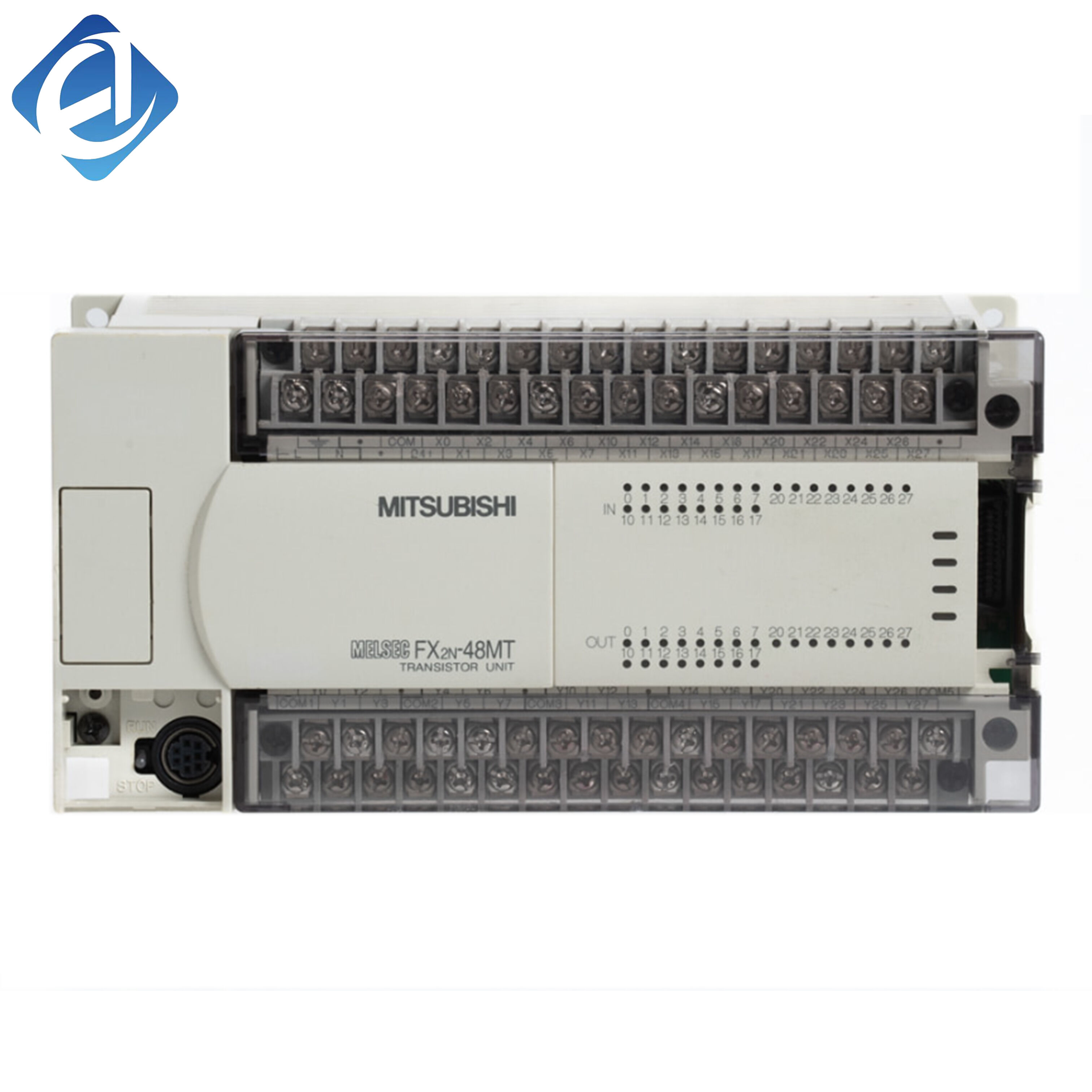 New Original FX2N-48MT FX2N series 48-point transistor output PLC main unit. It supports logic control, high-speed pulse positioning and module expansion with fast processing speed. Transistor output enables high-frequency driving