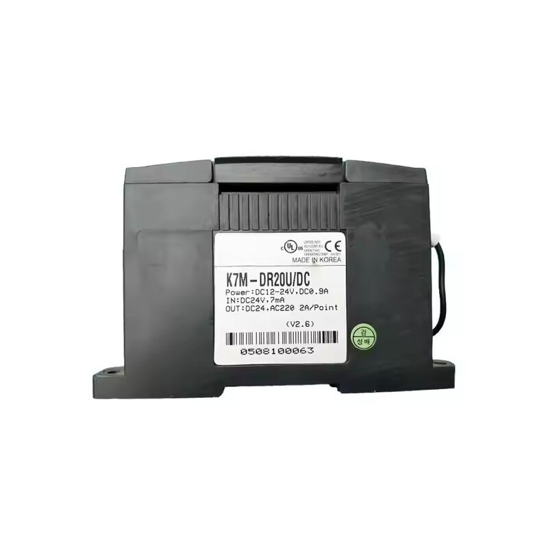 New Original K7M-DR20U/DC LS Master-K series PLC main unit with 20 I/O points, transistor output and DC power supply. It realizes logic control, timing, counting and data processing, supports module expansion and stable operation