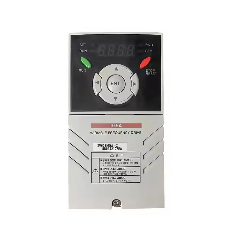New Original SV008IG5A-2 IG5A series mini inverter, 0.75kW single/three-phase. Adopts V/F control with complete overcurrent, overvoltage and overload protection. Compact size, low noise and simple parameter setting