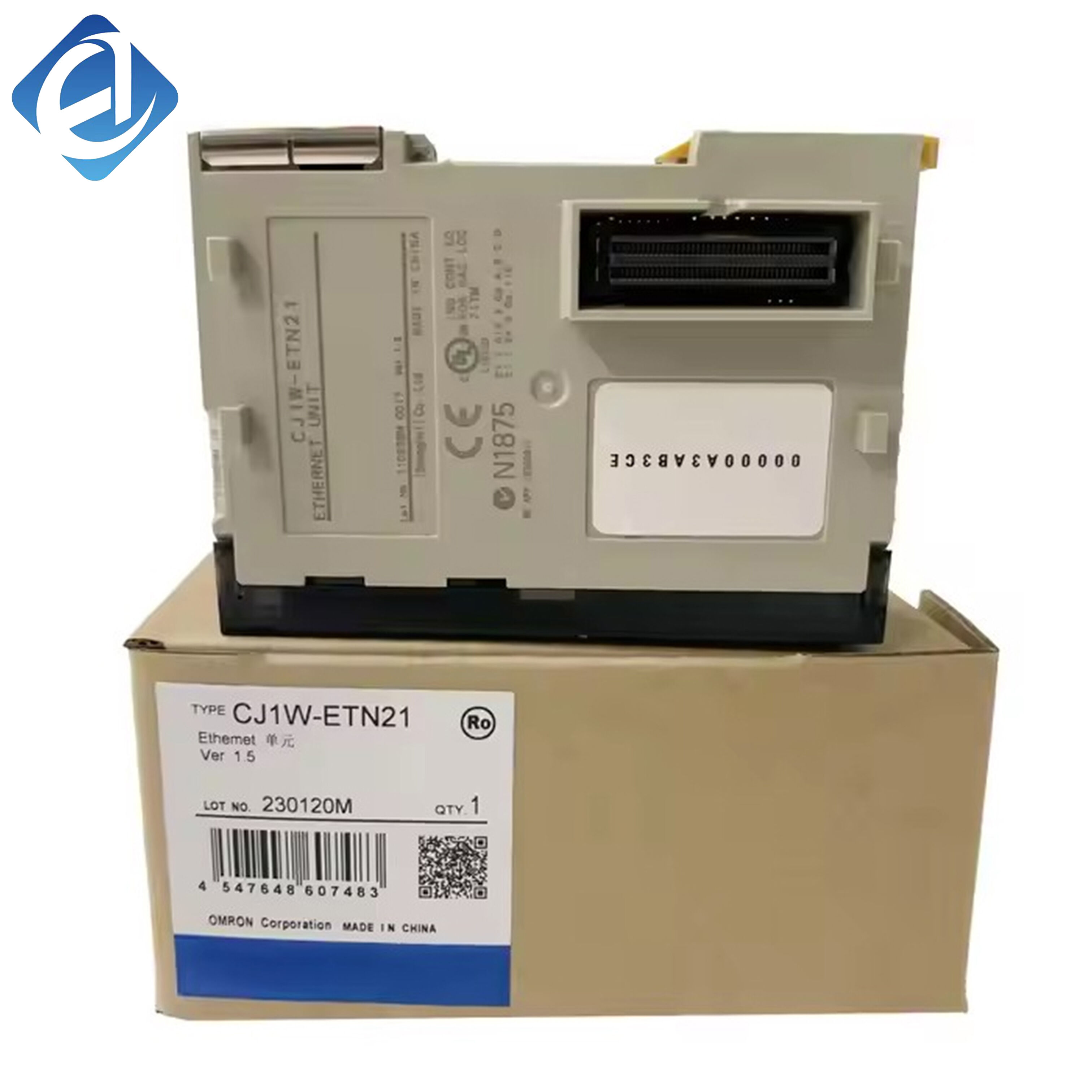 New Original Omron CJ1W series Ethernet communication unit. Supports Ethernet/IP and TCP/IP protocols, enables high-speed data exchange, stable network connection, and easy system integration. Compatible with CJ1/CJ2 PLC series, widely used in industrial 