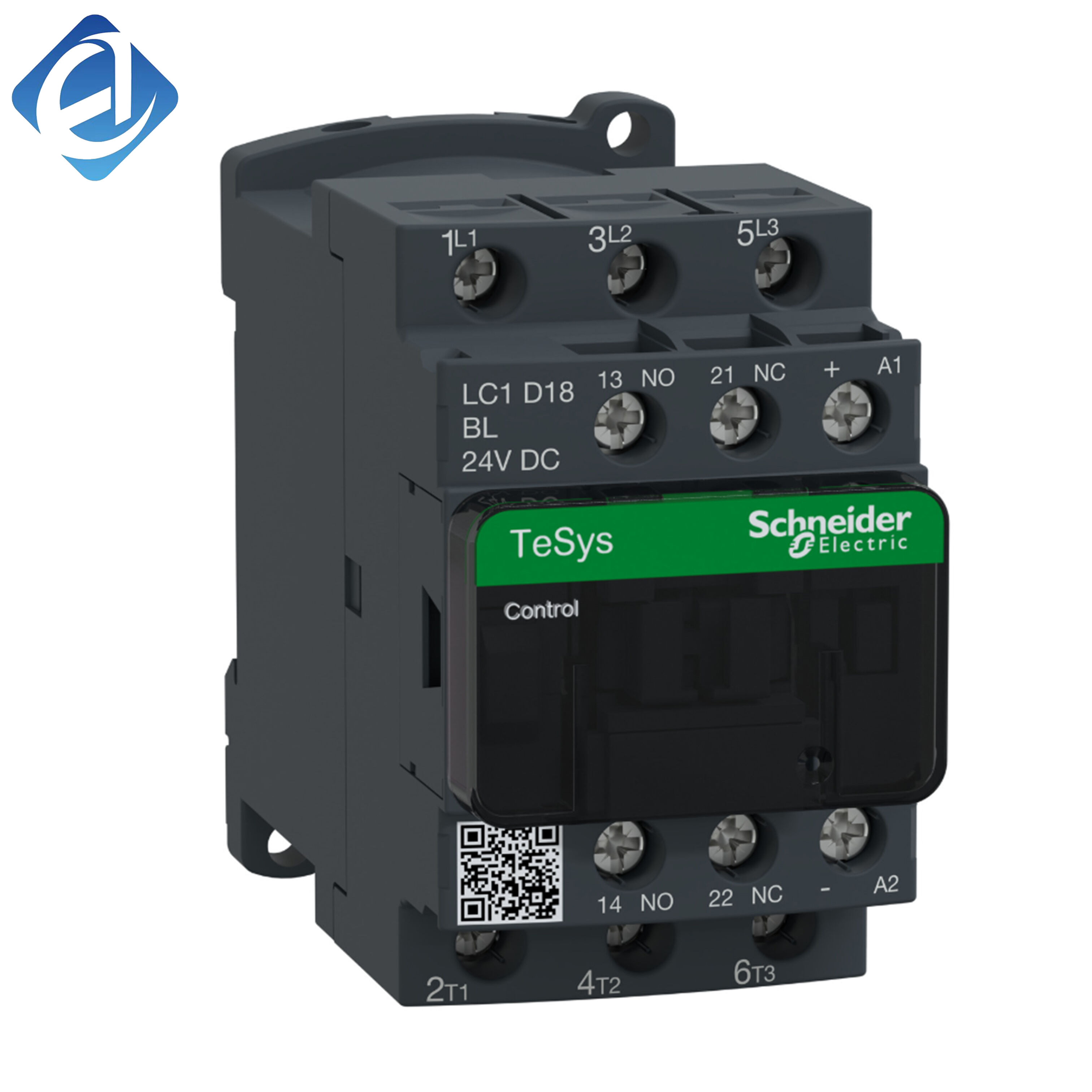 New Original LC1D18BL TeSys D DC contactor. 18A rated current, low power coil, stable switching action, durable contacts, reliable arc suppression, applied to DC motor control, automation circuits