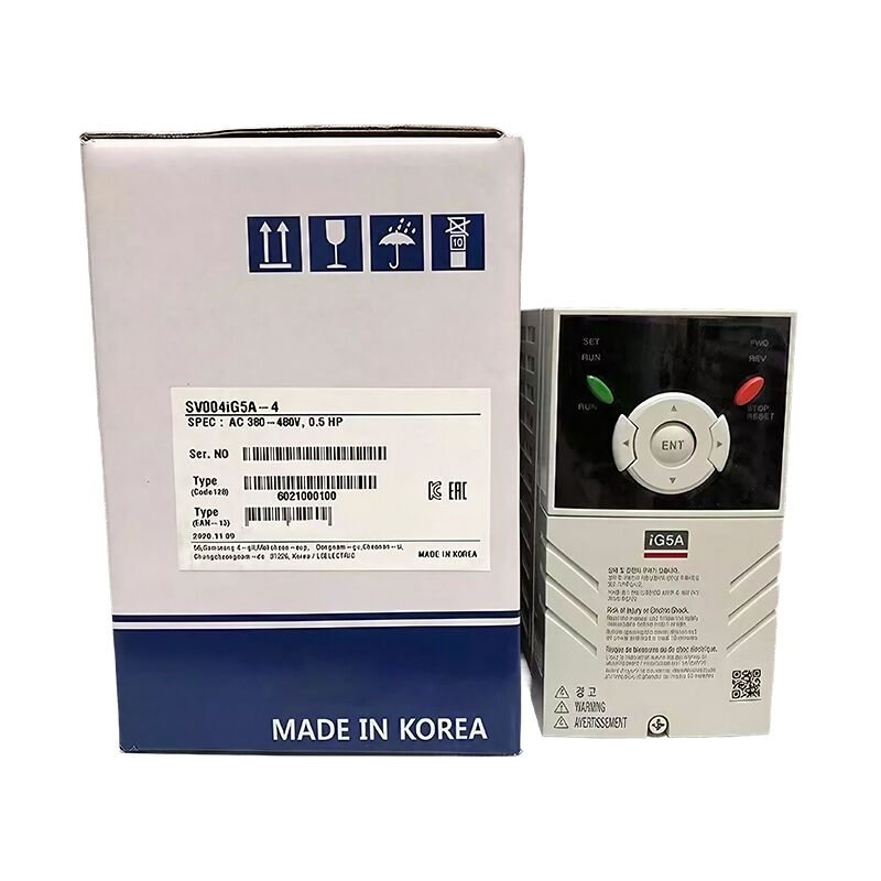 New Original SV004IG5A-4  is LS IG5A series 0.4kW three-phase inverter. It features smooth speed regulation, low noise operation and multiple protection functions. Compact size and simple parameter setting, ideal for small machinery