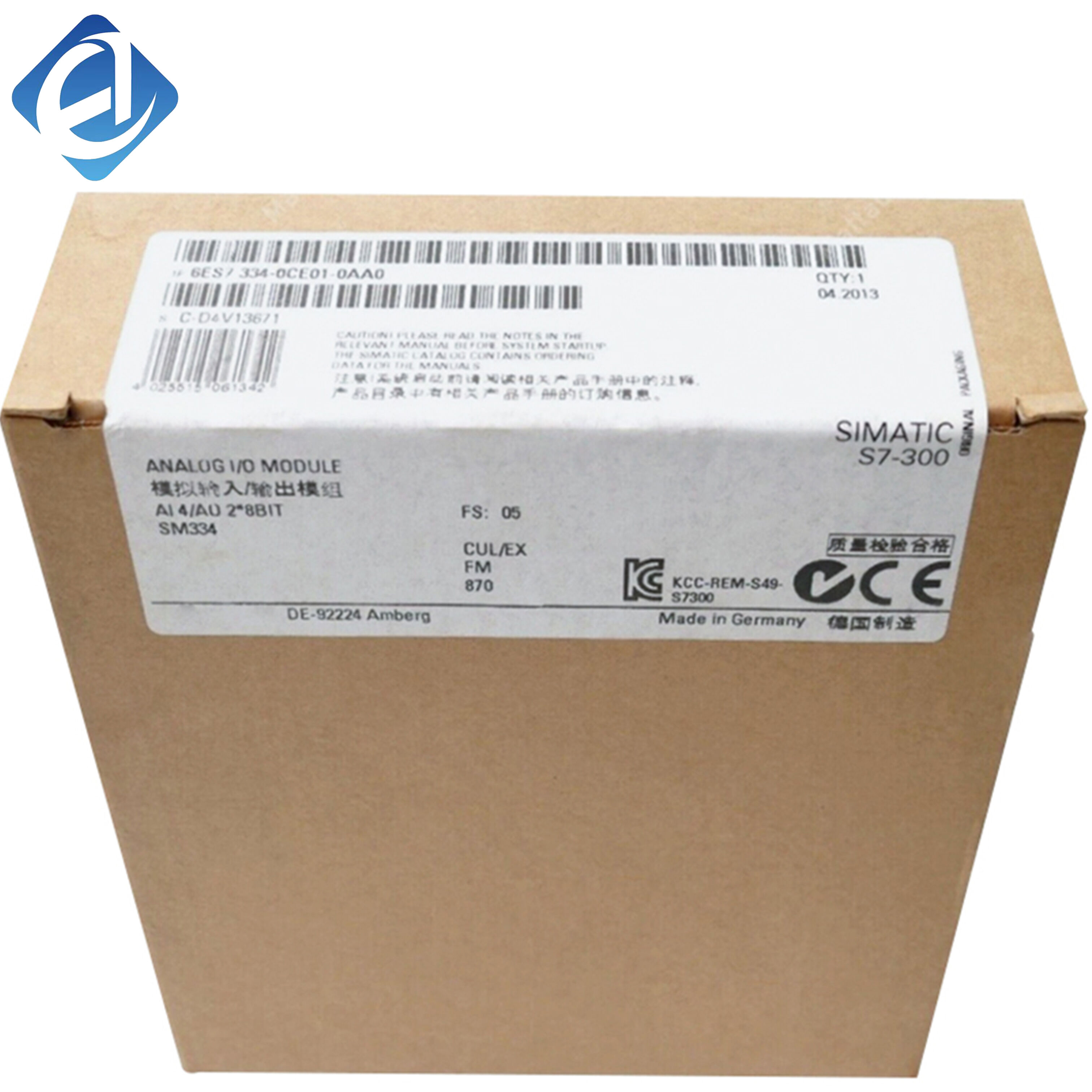 New Original 6ES7334-0CE01-0AA0 6es73340ce010aa0 SIMATIC S7-300 Analog I/O Module Stock in Warehouse