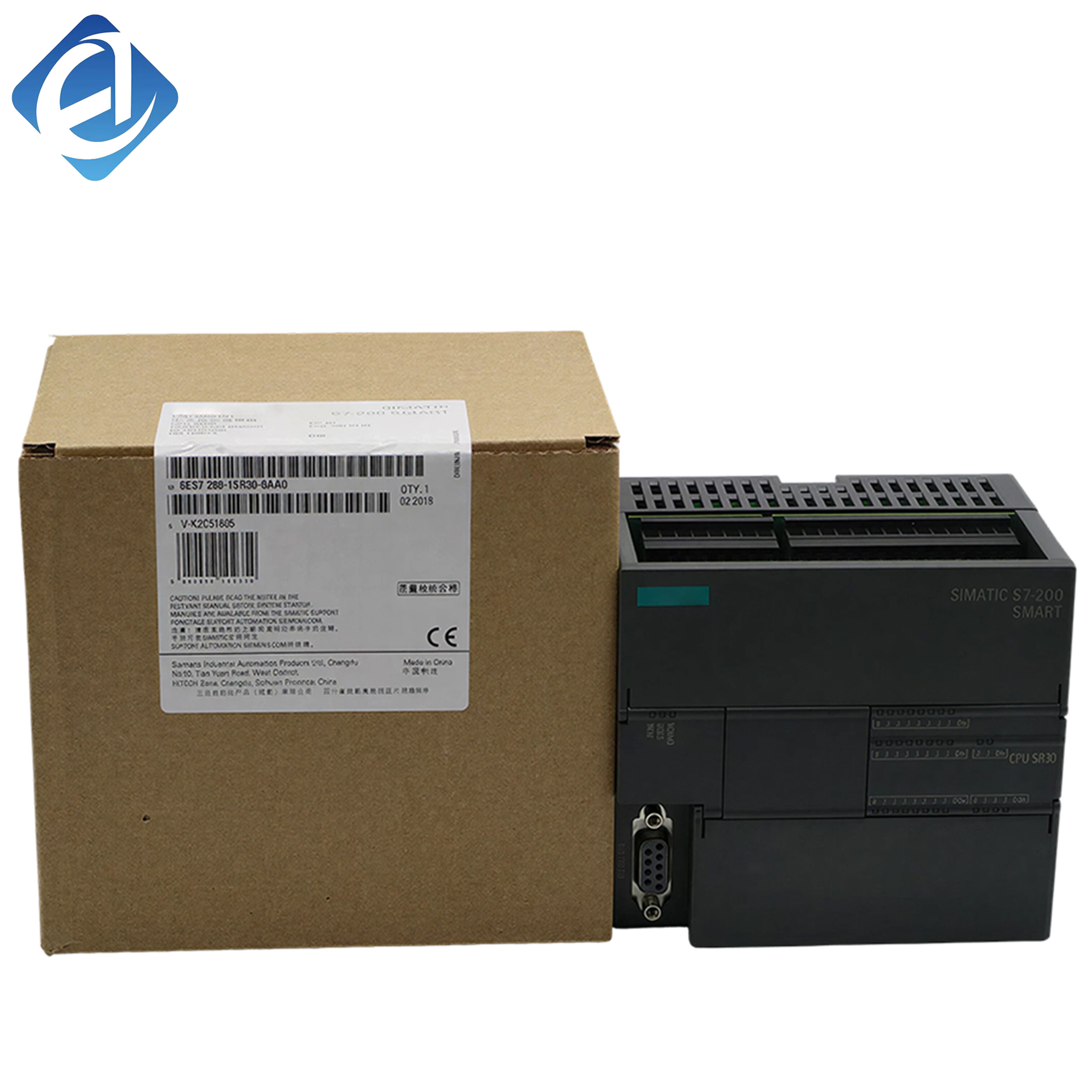 New Original 6ES7 288-1SR30-0AA0 6ES7288-1SR30-0AA0 S7-200 SMART CPU module. With integrated AC power supply and abundant IO ports, supports Ethernet communication and flexible expansion, realizes stable sequential logic control for small machinery
