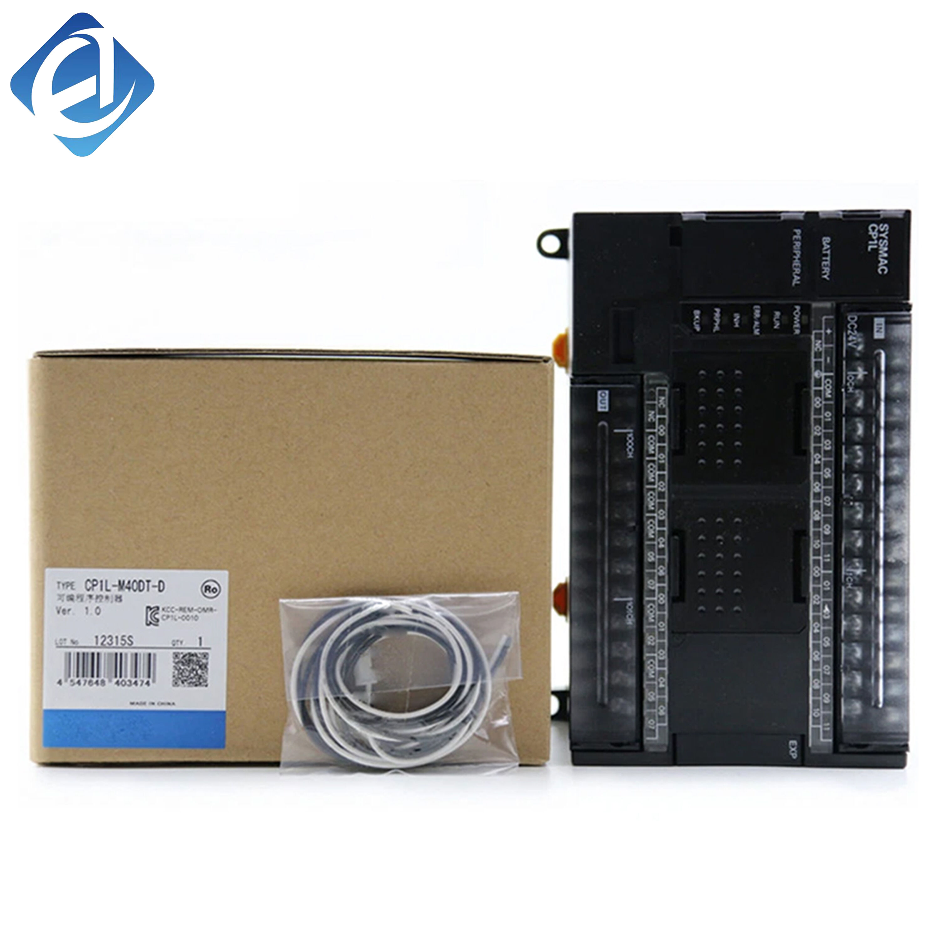 PLC kompakt i ri origjinal Omron CP1L-M40DT-D me numër të madh pikash hyrëse/dalëse (I/O), përgjigje të shpejtë dhe performancë të qëndrueshme. Mbështet kontrollin logjik dhe komunikimin, dhe është i përshtatshëm për pajisje të vogla automatizimi dhe kontrollin e linjës së prodhimit në fabrikë.
