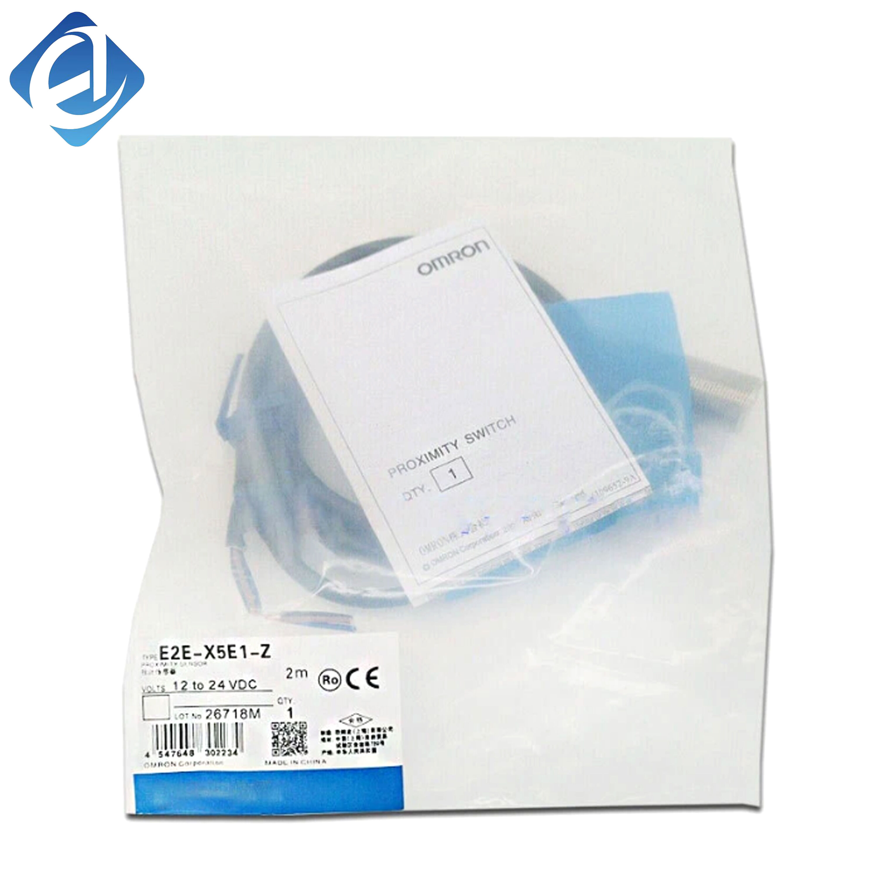 New Original Omron E2E series inductive proximity sensor. With 5mm sensing distance, it features stable metal detection, fast signal response and strong anti-interference. Widely applied in mechanical limit detection, position sensing, counting control an