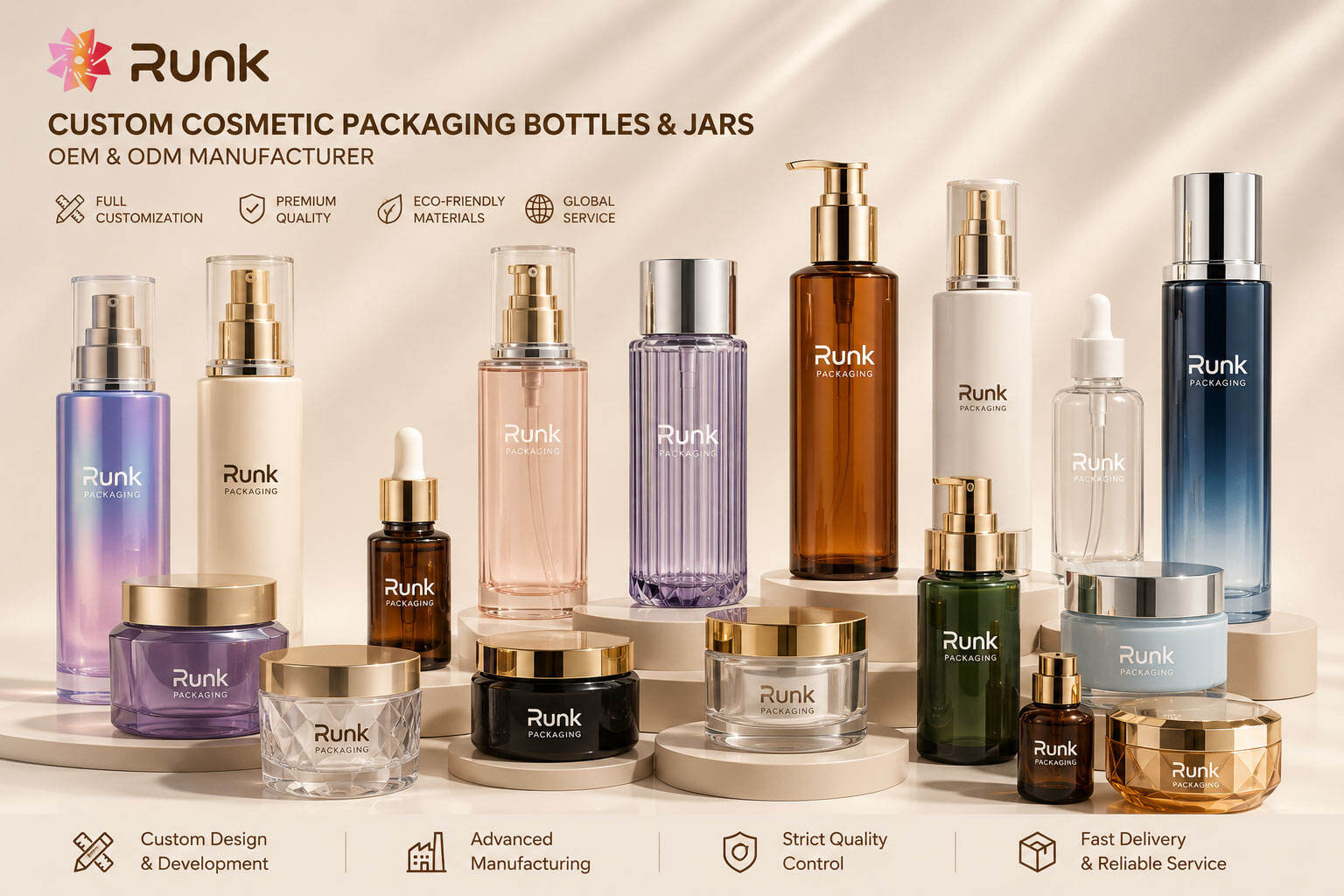 Flaconi personalizzati per imballaggi cosmetici | Produttore OEM e ODM