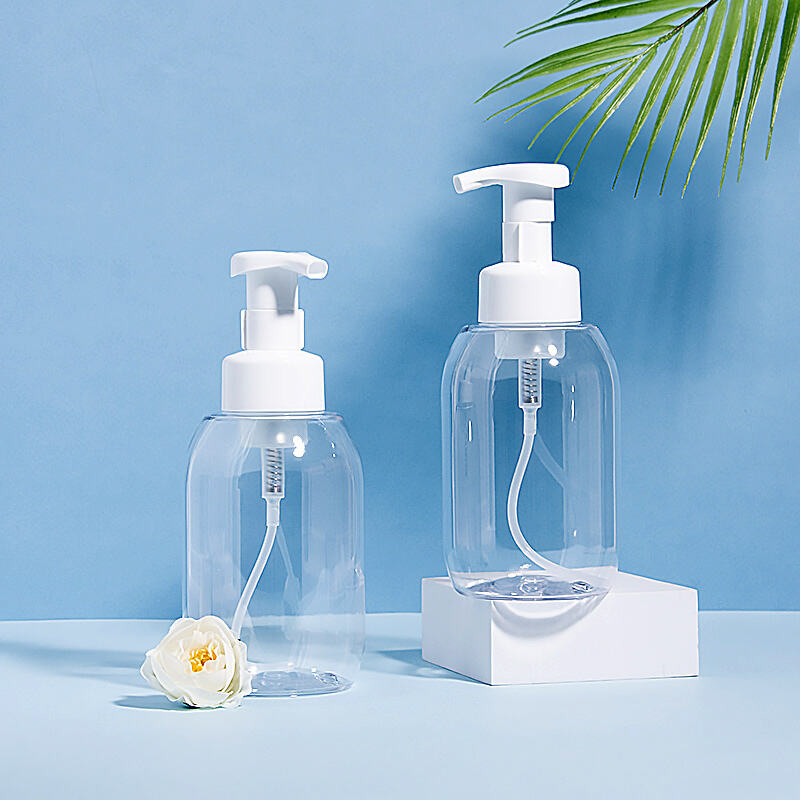 Cosmetic packaging factory 500ml facial foam pump cleanser bottle 