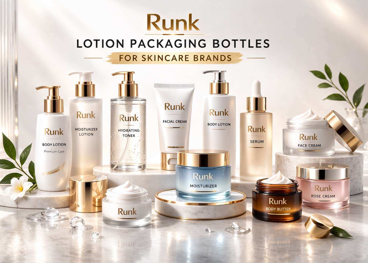 Flacons d'emballage pour lotions destinés aux marques de soins de la peau