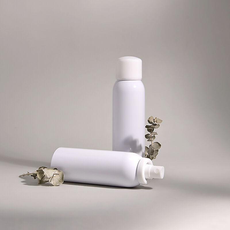 Cylindrical sunscreen spray bottle refillable cosmetic containers