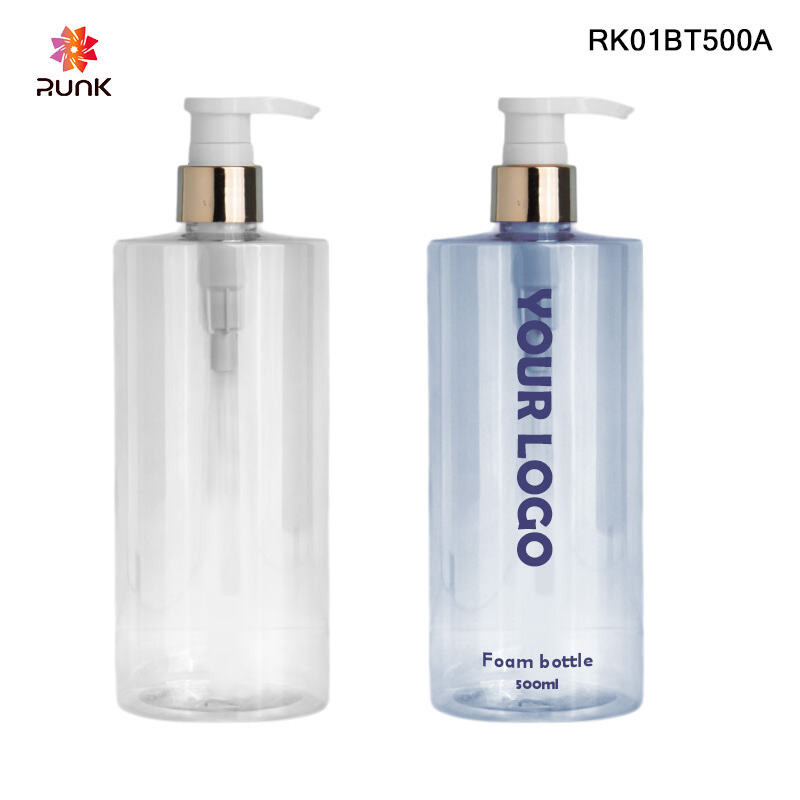 Eco-friendly PET material packaging pump bottle for shampoo and conditioner