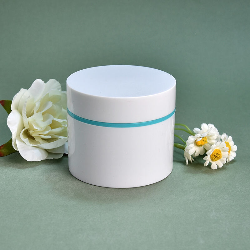 Plastic cosmetische potten wit lichaamsverzorgingscrèmeverpakking pot en deksels