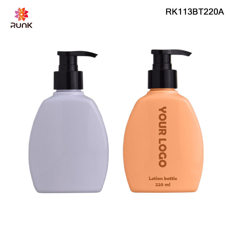 Envase vacío de gel de ducha con tapa transparente orientable de apertura superior