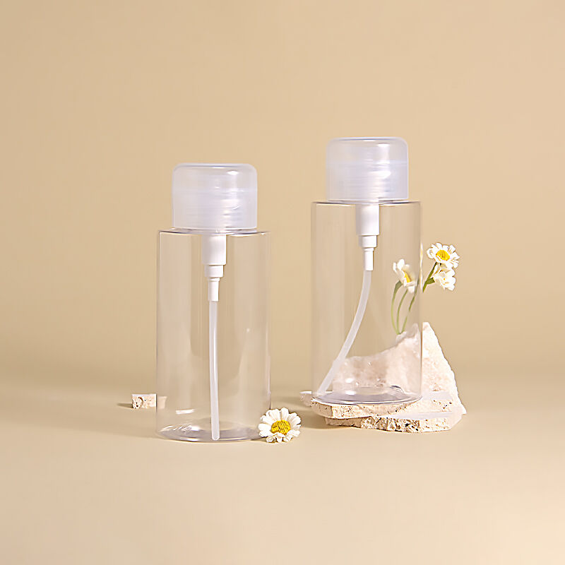 Customized printing design flip-top lid press makeup remover water bottle