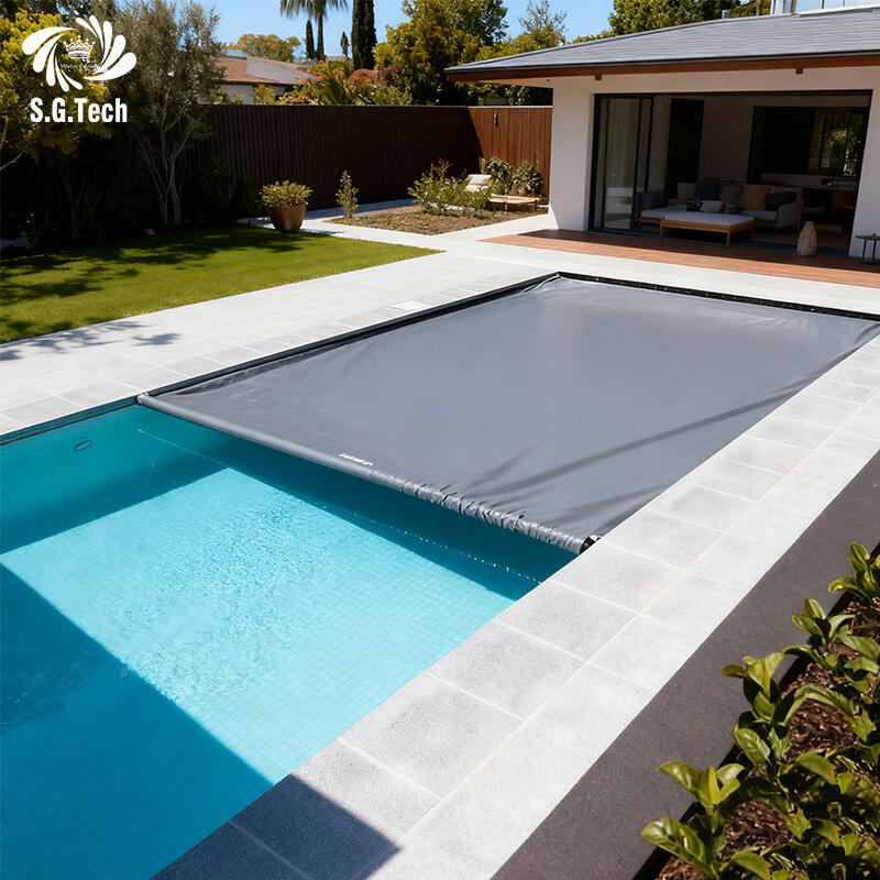 Water Crown kantava, kestävä automaattinen PVC-uima-altaan peite sisä- ja ulkouima-allas käyttöön, suora tehdasta