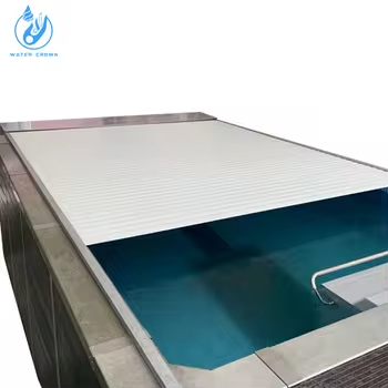 Cobertura Automática de Persiana Rolante Water Crown em Alumínio Acessórios para Piscinas