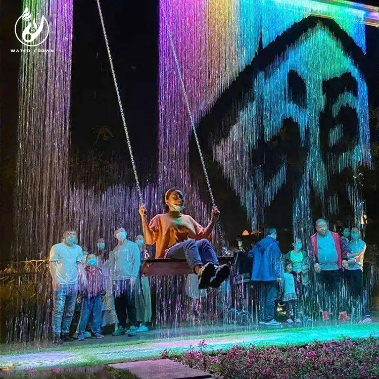 Yüksek Kaliteli Çift Dijital Tek Sallanan Su Perdesi Oteller İçin Guangdong Su Taç Taş Bahçe Ürünleri