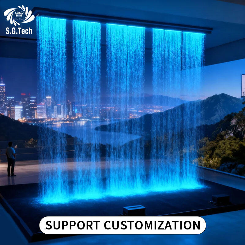 Комерційний цифровий водяний екран із дистанційним керуванням, водяний елемент із LED-підсвічуванням, придатний для виставкових залів