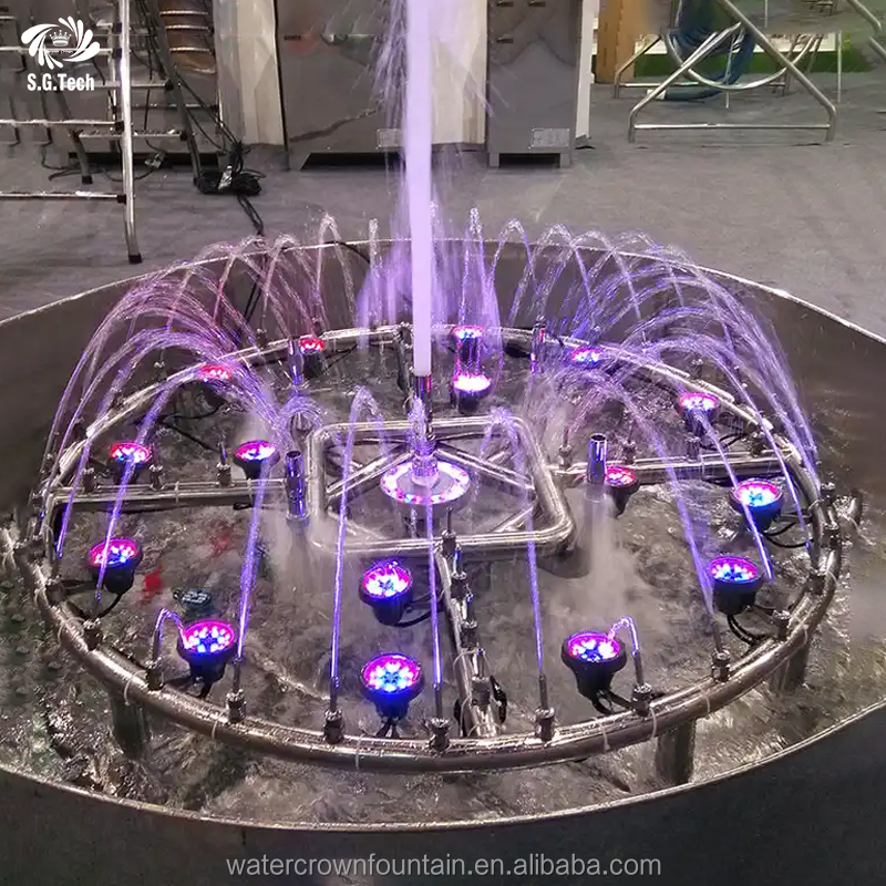 WATER CROWN 2D Swivel Nozzle with Control Stainless Steel 304 for Beautiful Musical Dry Water Fountain