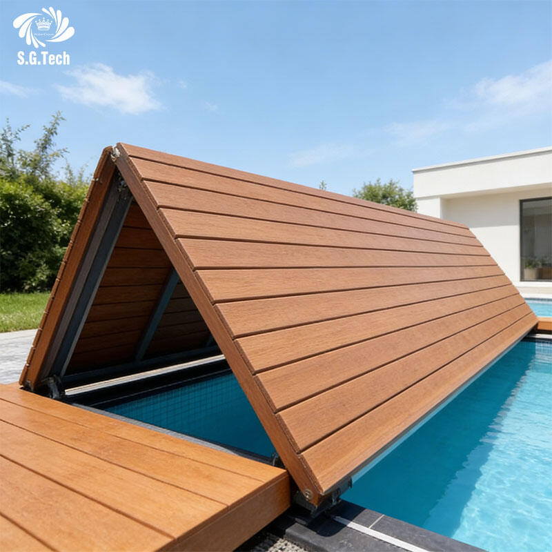 Tampa Dobrável Durável para Piscinas da Water Crown — Proteção Retrátil para Piscinas Externas, Segura e à Prova d'Água, sob Medida