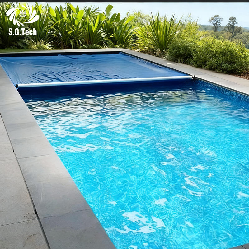 Tehdasmyynti korkealaatuinen PC-automaattinen ulkoaltaan peite puurakenteisella liukulattialla uima-altaaseen