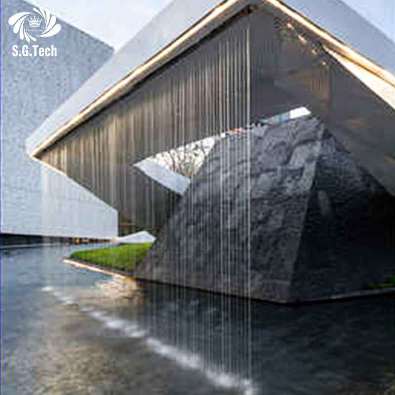 Manufacturer Custom Designs High-End Outdoor or Hotel Water Curtain Fountain with Lighting Control