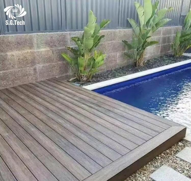 Customized Durable Stainless Steel Wood Deck Cover for Automatic Sliding SPA Pools Child Remote Control Friendly for Swimming manufacture