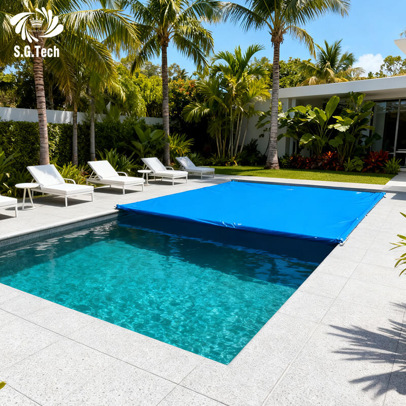 Customizable Full Set of Automatic PVC Safety Cover Dustproof Open/hidden Installation Suitable for Irregular Swimming Pools